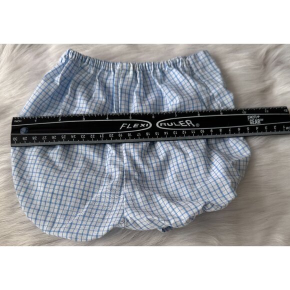 VTG Mothercare Blue & White Checked 2-Piece Baby Outfit Size 24 Mos Scottie Dogs - Picture 13 of 14